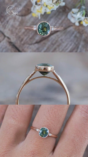 Custom Green Sapphire Ring - Gardens of the Sun | Ethical Jewelry