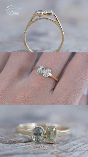 Custom Green Sapphire Ring - Gardens of the Sun | Ethical Jewelry