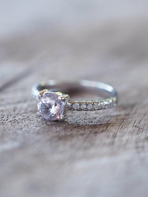 Custom Lavender Sapphire Ring in Gold - Gardens of the Sun | Ethical Jewelry