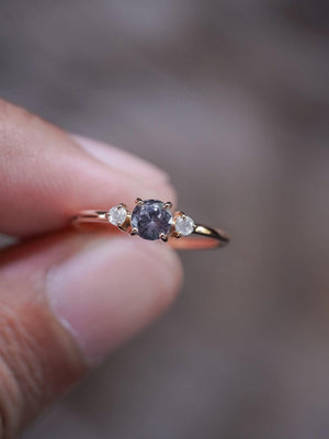 Custom Lavender Sapphire Ring in Gold - Gardens of the Sun | Ethical Jewelry