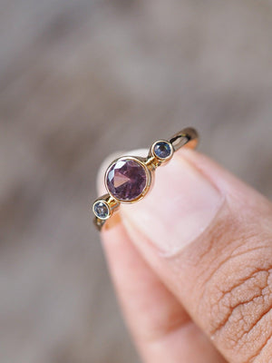 Custom Lavender Sapphire Ring in Gold - Gardens of the Sun | Ethical Jewelry