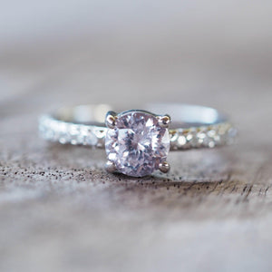 Custom Lavender Sapphire Ring in Gold - Gardens of the Sun | Ethical Jewelry