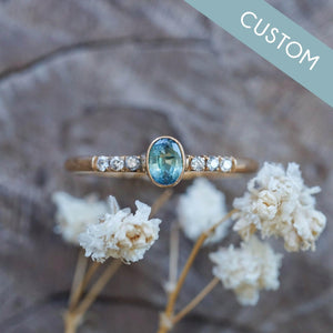 Custom Mermaid Kornerupine Ring in Gold - Gardens of the Sun | Ethical Jewelry
