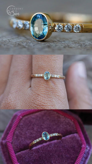 Custom Mermaid Kornerupine Ring in Gold - Gardens of the Sun | Ethical Jewelry