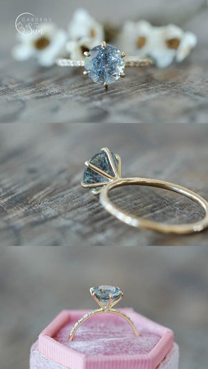 Custom Montana Sapphire Ring in Gold - Gardens of the Sun | Ethical Jewelry
