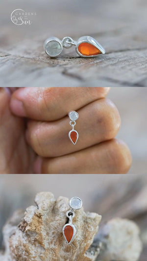 Custom Multi Birthstone Dangling Earrings - Gardens of the Sun | Ethical Jewelry