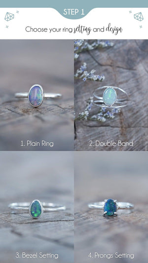 Custom Opal Ring or Necklace in Silver - Gardens of the Sun | Ethical Jewelry