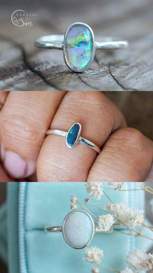 Custom Opal Ring or Necklace in Silver - Gardens of the Sun | Ethical Jewelry