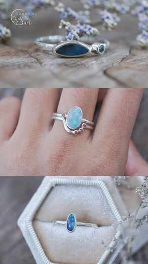 Custom Opal Ring or Necklace in Silver - Gardens of the Sun | Ethical Jewelry