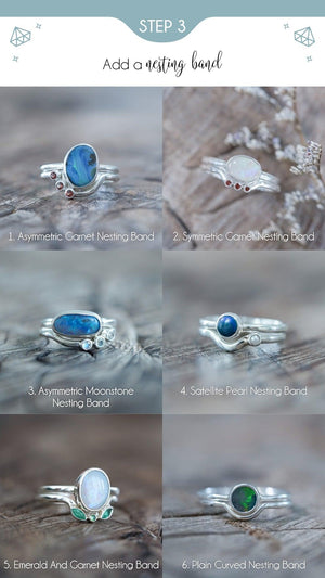 Custom Opal Ring or Necklace in Silver - Gardens of the Sun | Ethical Jewelry