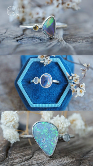 Custom Opal Ring or Necklace in Silver - Gardens of the Sun | Ethical Jewelry