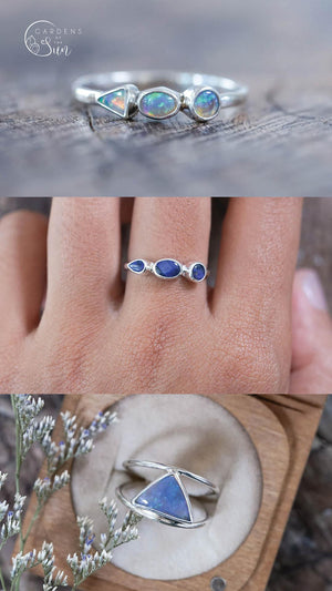 Custom Opal Ring or Necklace in Silver - Gardens of the Sun | Ethical Jewelry