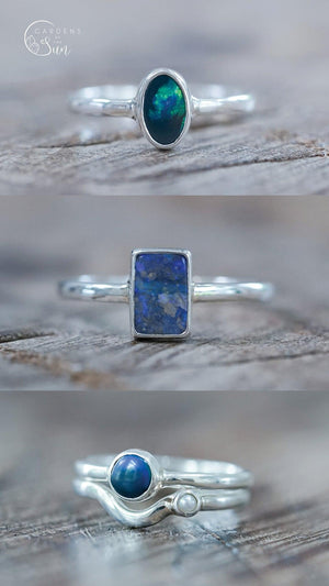 Custom Opal Ring or Necklace in Silver - Gardens of the Sun | Ethical Jewelry