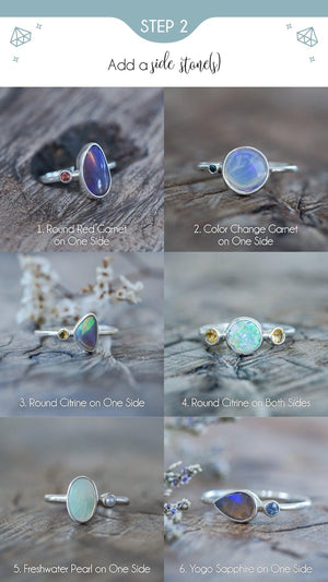 Custom Opal Ring or Necklace in Silver - Gardens of the Sun | Ethical Jewelry