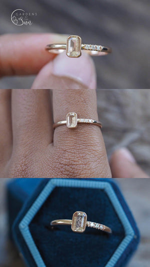 Custom Oregon Sunstone Ring in Gold - Gardens of the Sun | Ethical Jewelry