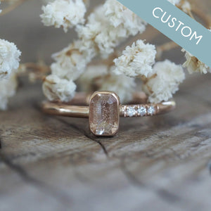 Custom Oregon Sunstone Ring in Gold - Gardens of the Sun | Ethical Jewelry