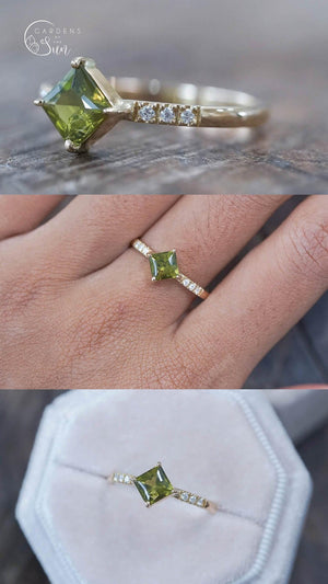 Custom Peridot Ring - Gardens of the Sun | Ethical Jewelry
