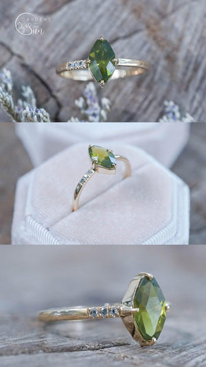 Custom Peridot Ring - Gardens of the Sun | Ethical Jewelry