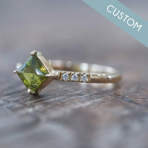 Custom Peridot Ring - Gardens of the Sun | Ethical Jewelry