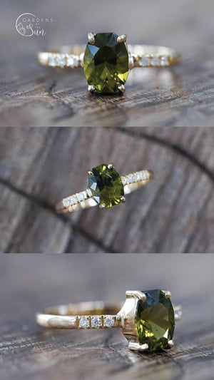 Custom Peridot Ring - Gardens of the Sun | Ethical Jewelry