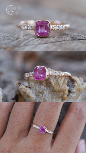 Custom Pink Sapphire Ring - Gardens of the Sun | Ethical Jewelry