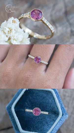 Custom Pink Sapphire Ring - Gardens of the Sun | Ethical Jewelry