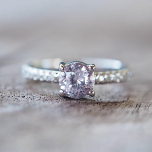 Custom Purple Sapphire Ring in Gold- Gardens of the Sun | Ethical Jewelry