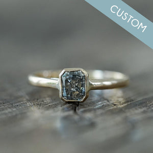 Custom Radiant Diamond Ring in Gold - Gardens of the Sun | Ethical Jewelry