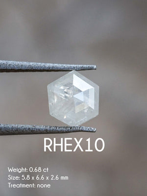 Custom Rose Cut Hexagon Diamond Ring - Gardens of the Sun | Ethical Jewelry