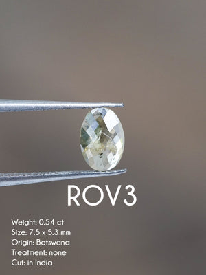 Custom Rose Cut Oval Diamond Ring in Gold - Gardens of the Sun | Ethical Jewelry