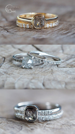 Custom Rose Cut Oval Diamond Ring in Gold - Gardens of the Sun | Ethical Jewelry