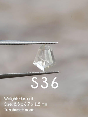 Custom Rose Cut Shield Diamond Ring - Gardens of the Sun | Ethical Jewelry