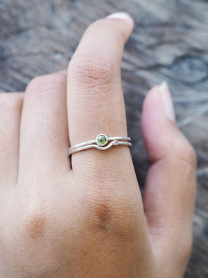 Custom Small Diamond Ring in Silver - Gardens of the Sun | Ethical Jewelry