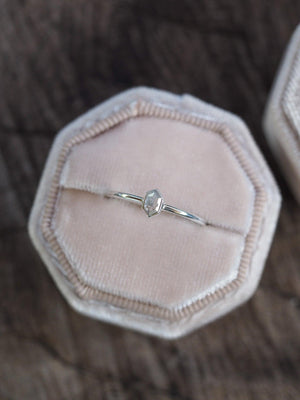 Custom Small Diamond Ring in Silver - Gardens of the Sun | Ethical Jewelry