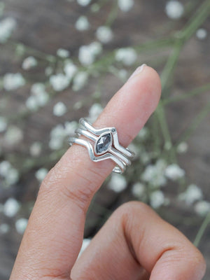 Custom Small Diamond Ring in Silver - Gardens of the Sun | Ethical Jewelry