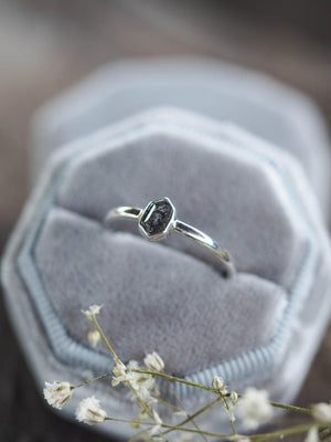 Custom Small Diamond Ring in Silver - Gardens of the Sun | Ethical Jewelry