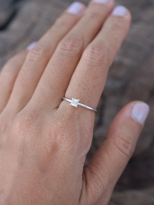 Custom Small Diamond Ring in Silver - Gardens of the Sun | Ethical Jewelry