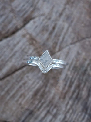 Custom Small Diamond Ring in Silver - Gardens of the Sun | Ethical Jewelry