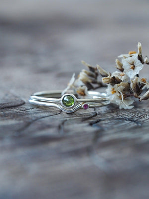 Custom Small Diamond Ring in Silver - Gardens of the Sun | Ethical Jewelry