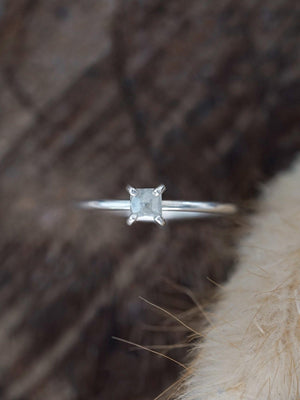 Custom Small Diamond Ring in Silver - Gardens of the Sun | Ethical Jewelry