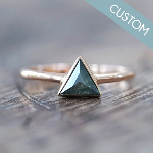Custom Triangle Diamond Ring - Gardens of the Sun | Ethical Jewelry