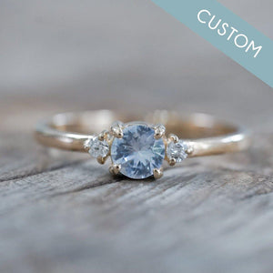 Custom White Sapphire Ring - Gardens of the Sun | Ethical Jewelry