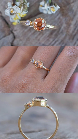 Custom Zircon Ring in Gold - Gardens of the Sun | Ethical Jewelry