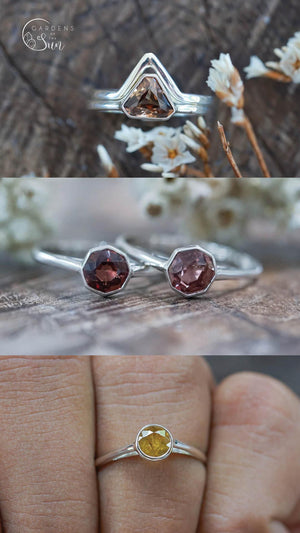 Custom Zircon Ring in Gold - Gardens of the Sun | Ethical Jewelry