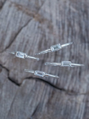 Dainty Aquamarine Ring - Gardens of the Sun | Ethical Jewelry