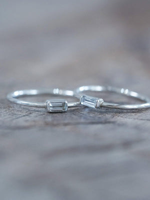 Dainty Aquamarine Ring - Gardens of the Sun | Ethical Jewelry
