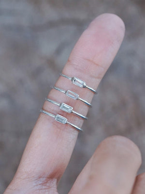 Dainty Aquamarine Ring - Gardens of the Sun | Ethical Jewelry