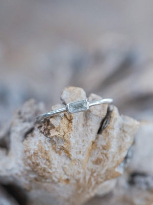 Dainty Aquamarine Ring - Gardens of the Sun | Ethical Jewelry