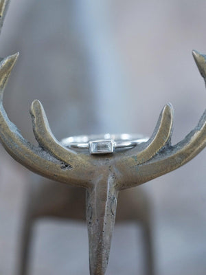 Dainty Aquamarine Ring - Gardens of the Sun | Ethical Jewelry