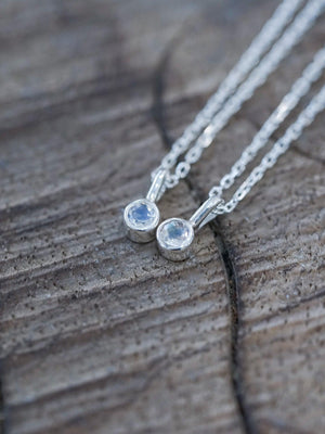 Dainty Rainbow Moonstone Necklace - Gardens of the Sun | Ethical Jewelry